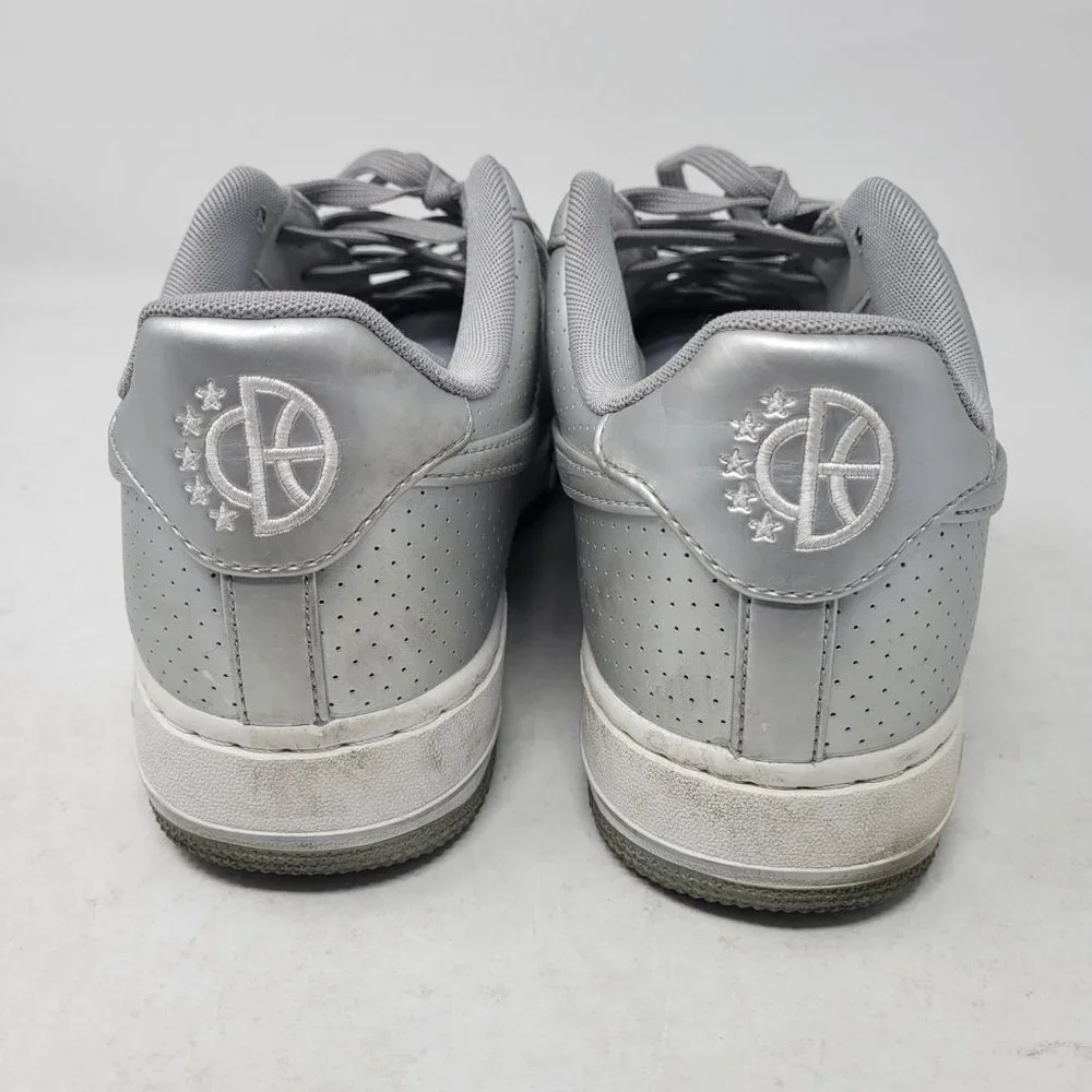 Nike Air Force 1 Low '07 LV8 Metallic Silver Perforated 718152-013 AF1 Olympic - Picture 4 of 11